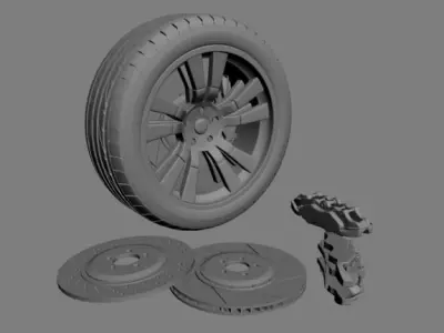 Wheel concept 2 3D model