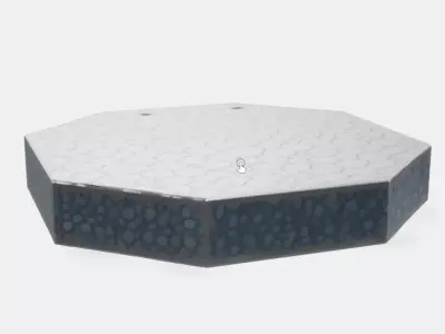 Hex Metal Panel Low-poly 3D model