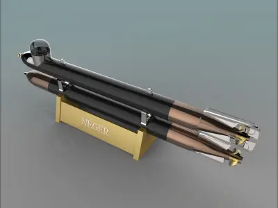 German Manned Torpedo Neger 3D model