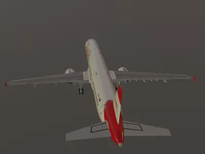 Austrian Airlines airbus a321-211 low poly 3D model Low-poly 3D model