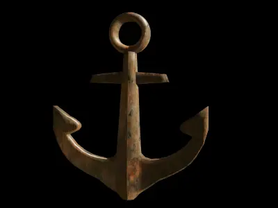 Anchor realistic 3d model Low-poly 3D model