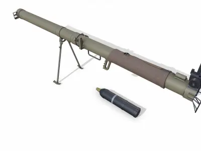 Type 4 70 mm Anti Tank Rocket Launcher Low-poly PBR Low-poly 3D model