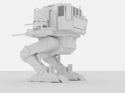 35 scale WWII German Style Combat Mech  3D Printable Model 3D print model