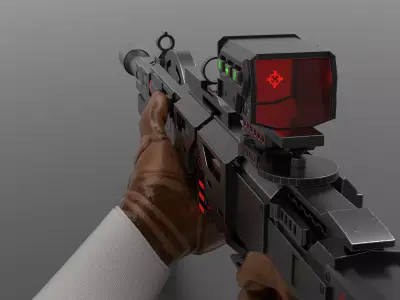 Submachine Gun Fps - Tps Low-poly 3D model