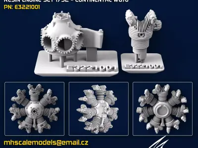 CONTINENTAL W670 ENGINE for Stearman PT-17 Kaydet ICM 3D model