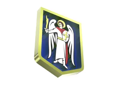 Kyiv city coat of arms Free low-poly 3D model