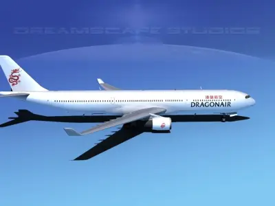 Airbus A330-300 Dragonair 3D model