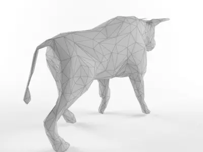 Low Poly Bull Taurus Animal  Low-poly 3D model