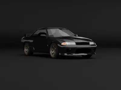 Nissan Skyline R32 GTR Free low-poly 3D model