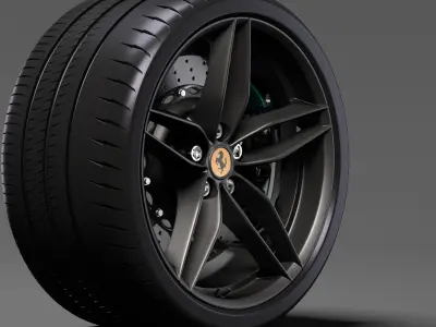 Ferrari 488 Speedster wheel 3D model