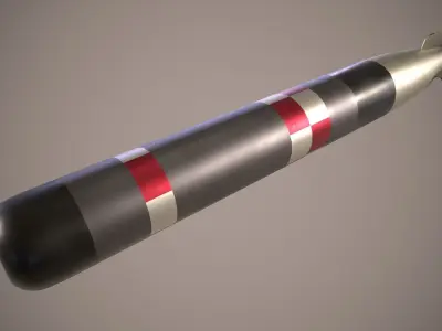Torpedo MK-54 Low-poly 3D model