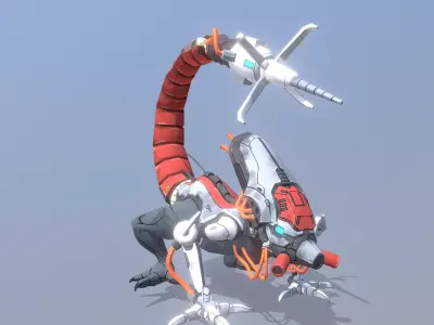 Reptile Cyborg ScorpionThreat Attack Fbx Png 3D model