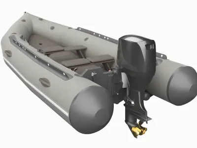 Rigid Hull Inflatable Boat 3D model