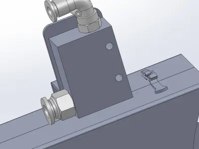 Rotary cutting mechanism 3D model