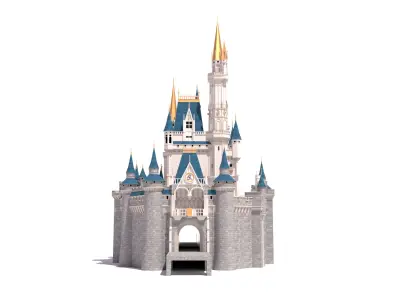 Cinderella castle 3D model purchase