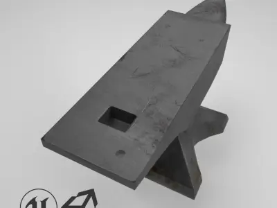 Medieval Anvil Free low-poly 3D model