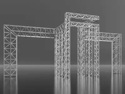 Steel constructions 3D model