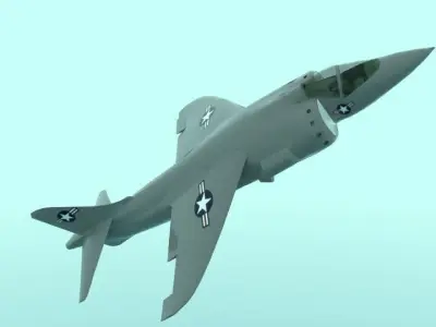 Harrier fighter jet 3D model