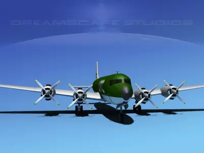 Douglas DC-7C Union Transport 3D model