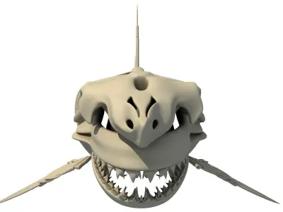 Great White Shark Skeleton 3D model