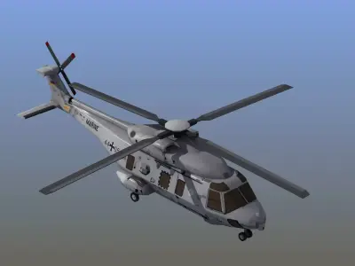 NH90 Helicopter LD1 Low-poly 3D model