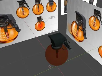 U-Grande - smart granade from future Free 3D model