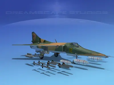 Mig-27 Flogger V08 Russia 3D model