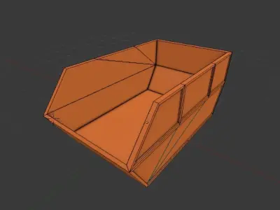 Rubbish Container Lowpoly Low-poly 3D model