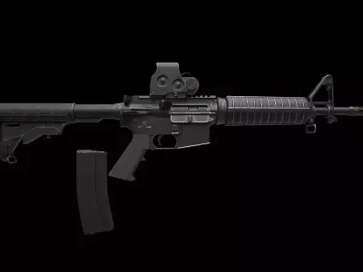 M4-AR15 Rifle Low-poly 3D model purchase