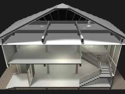 House in section cut 25-10 3D model