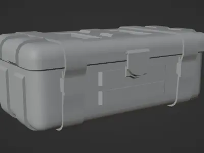 Low-Poly Realistic Military Supply Crate Low-poly 3D model