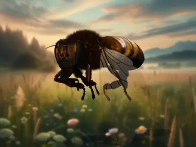 Honey Navigator Realistic Bee Low-poly 3D model