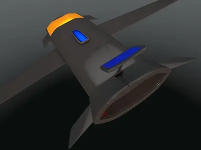 The Nightcrawler High Poly futuristic airplane 3D model