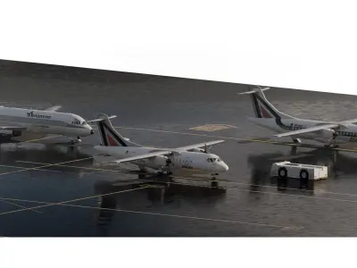 ATR42 ATR72 and FOKKER F70 3D model