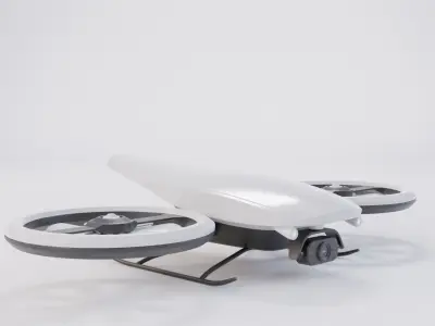 Futuristic Military Mini Drone Low-poly 3D model