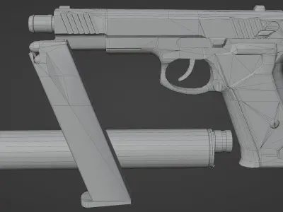 Fort-14 Pistol Low-poly 3D model