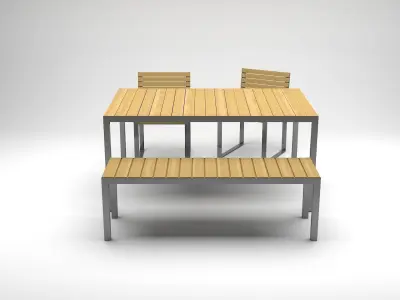 Garden Table Set 3D Model - Casa - Sole  Free 3D model