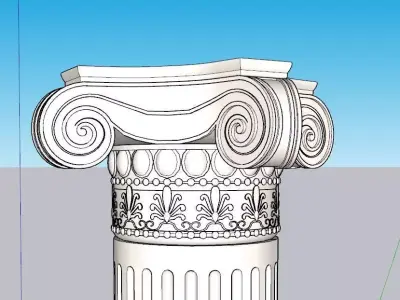 indian jodhpuri stone piller column  Low-poly 3D model