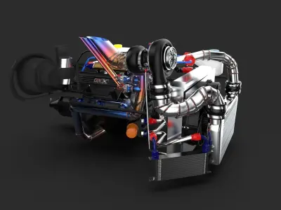 v6 Buick Gnx tuned 3D model