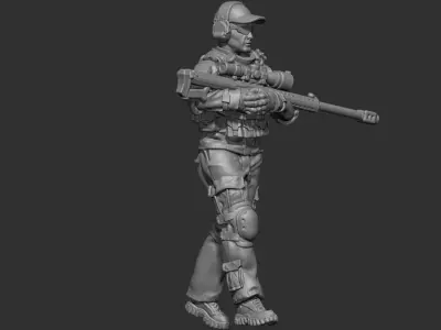 USA modern soldier 4 3D print model