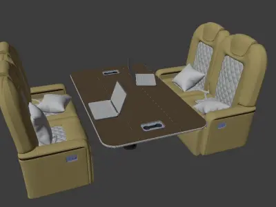 Jet Chairs Low-poly 3D model