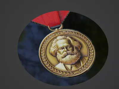 Karl Marx Medallion 3D print model