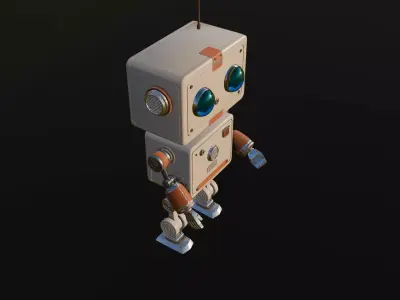  Retro Robot   3D model