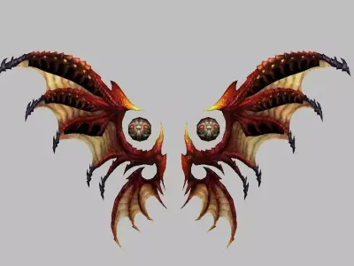 Devil Wing Low-poly 3D model