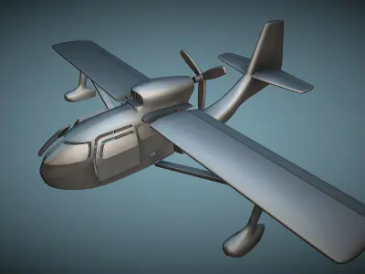 Republic RC-3 Seabee - 3D Printable Model 3D print model