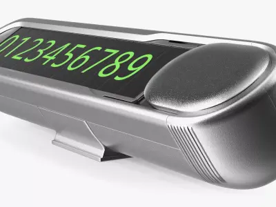 Temporary Car Parking Phone Number Plate 3D model