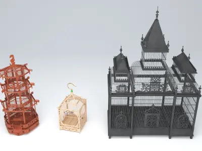 ANTIQUE BIRD CAGE 3D model