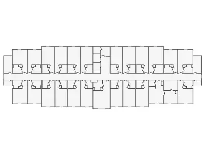 Commercial Interior Sketch - 36001-45000 SF - Xactimate 3D model