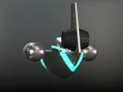 Space Boat Low-poly 3D model