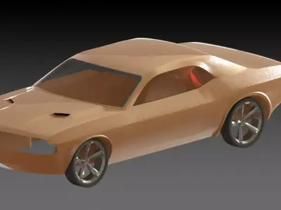 Dodge Challenger Work in Progress Free 3D model